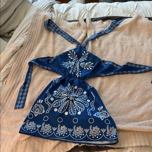 Blue and White Floral dress